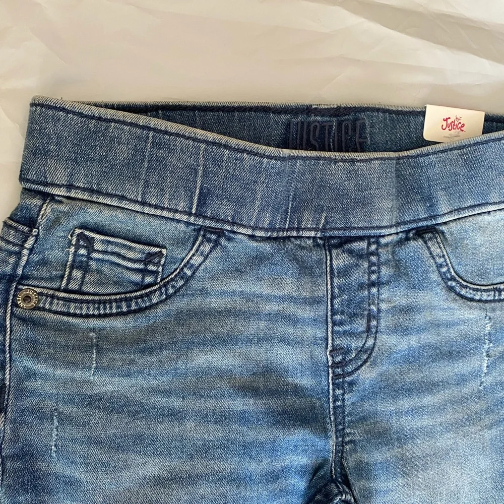 Justice pull on pedal pushers jeans size 7